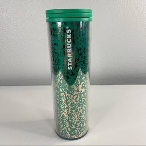 Starbucks 16oz Holiday 2020 Green/Gold Marble Insulated Tumbler